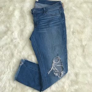 Hollister Frayed Ankle Jeans
